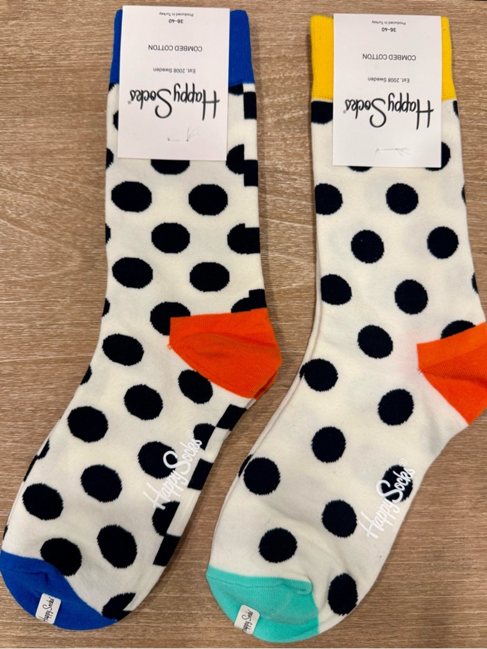 Happy Socks Bold Polkadot Duo NWT